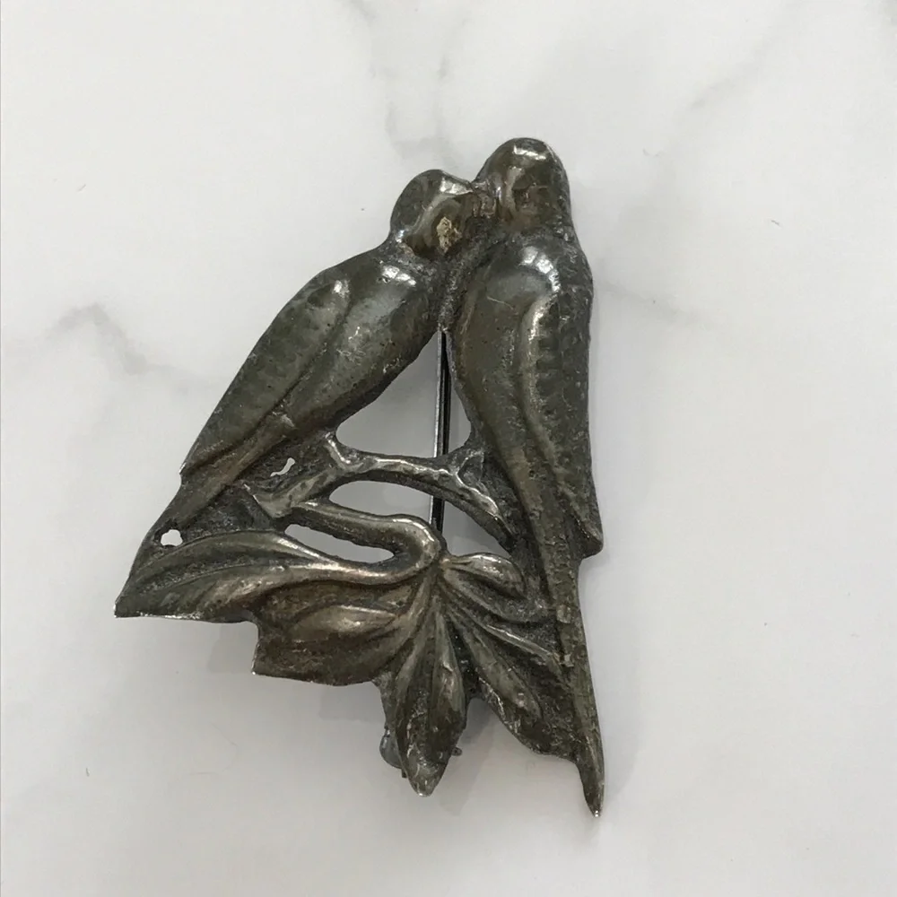 Vintage Sterling Silver Bird Brooch